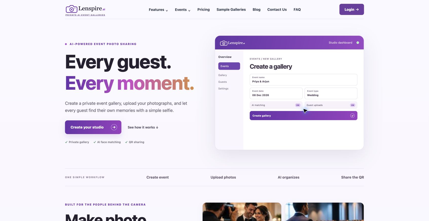 Lenspire 首页截图