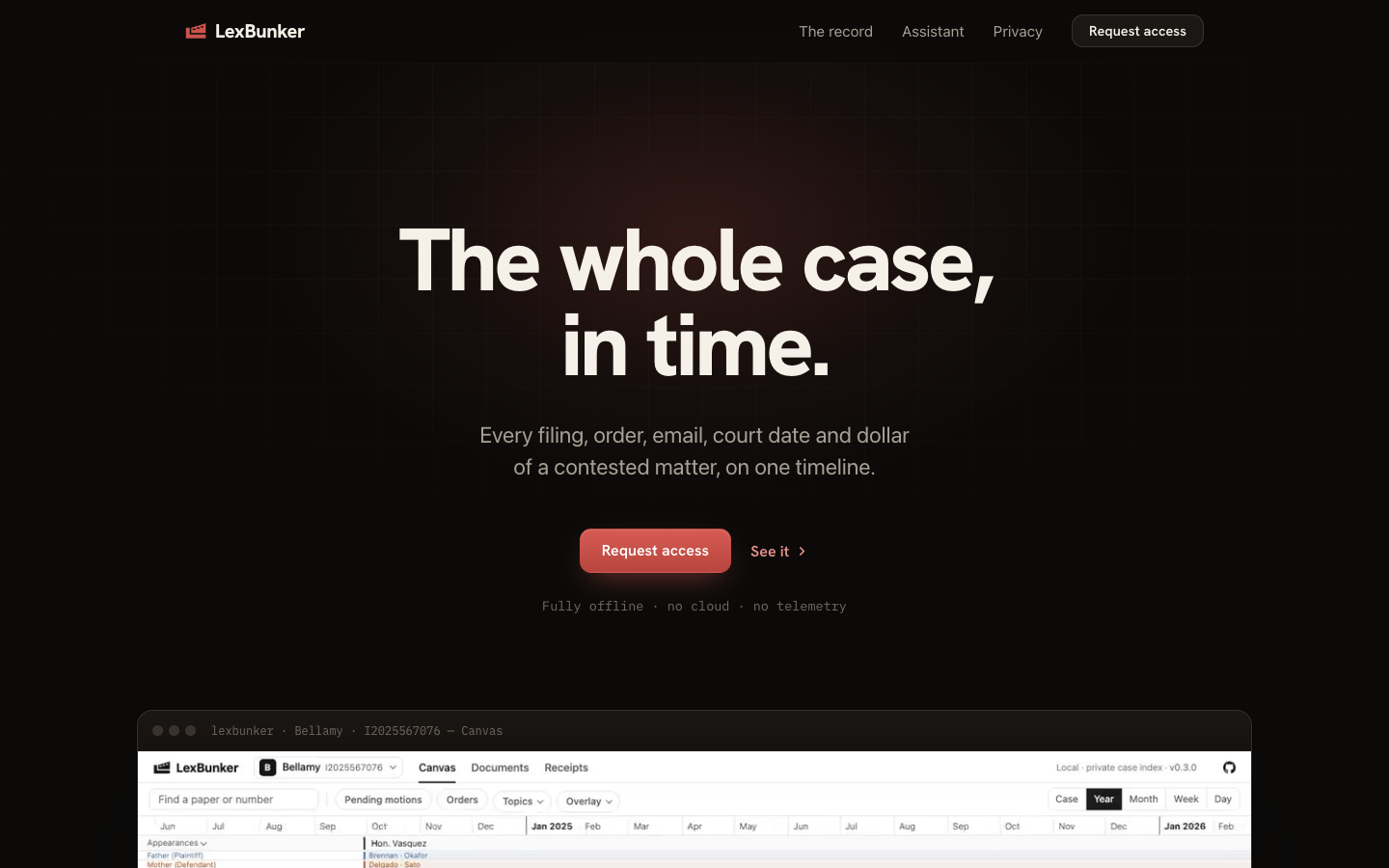 LexBunker homepage screenshot