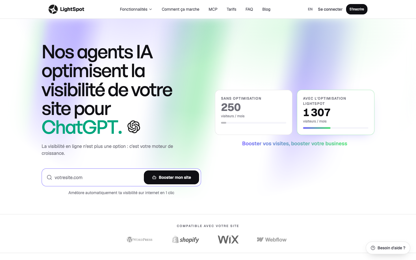 LightSpot homepage screenshot