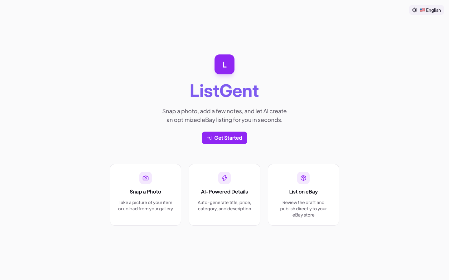 ListGent homepage screenshot