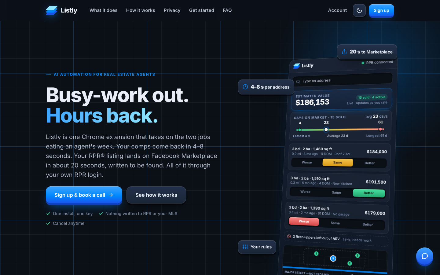 Listly homepage screenshot