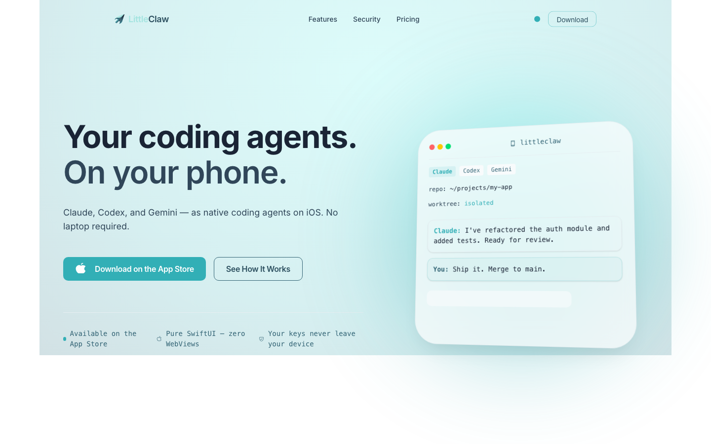 littleclaw homepage screenshot