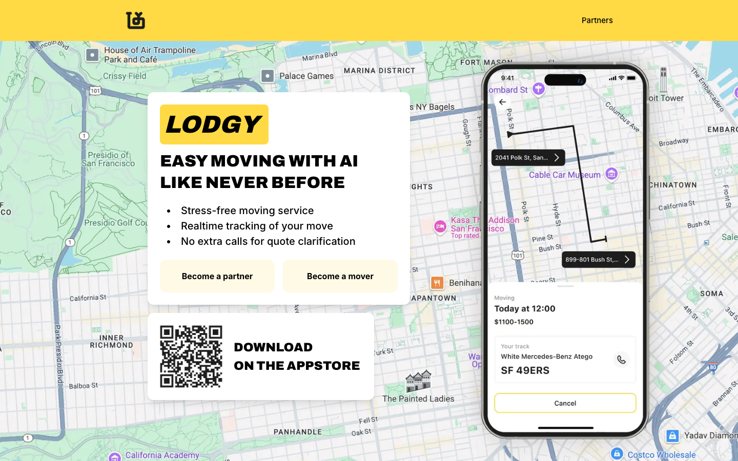 Lodgy homepage screenshot