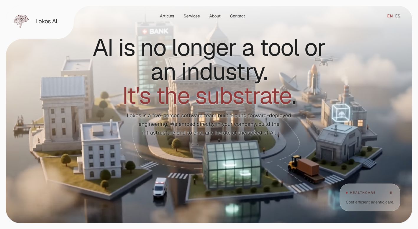 Lokos AI 首页截图