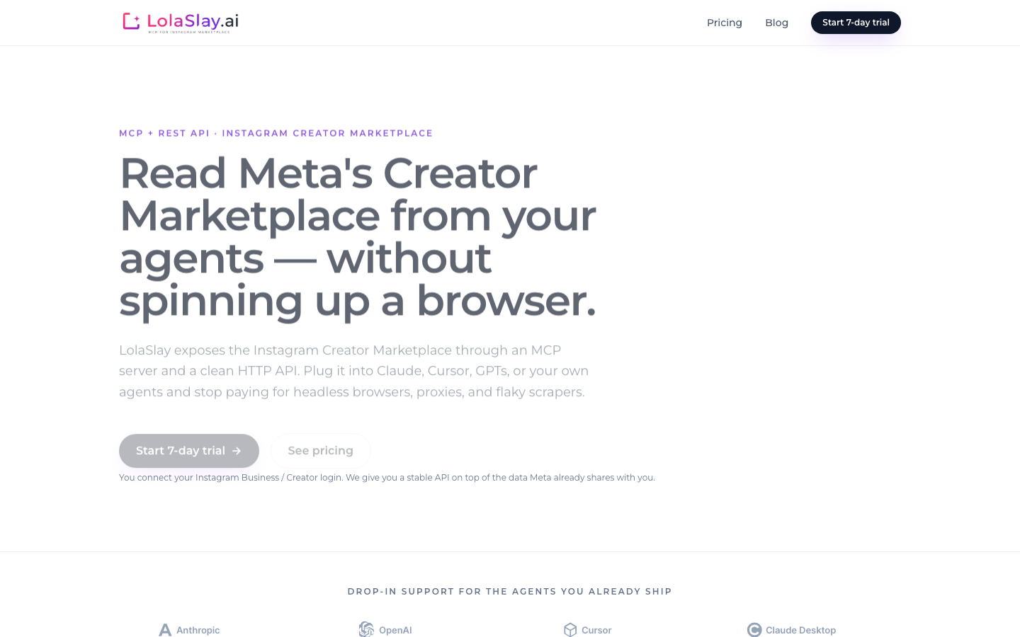 LolaSlay homepage screenshot