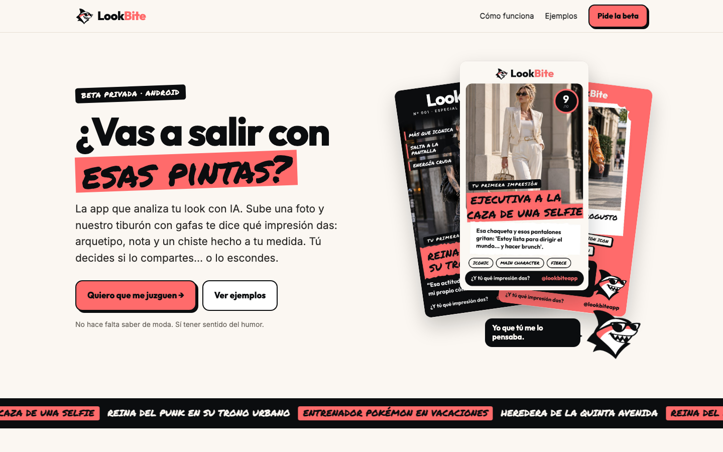 LookBite homepage screenshot