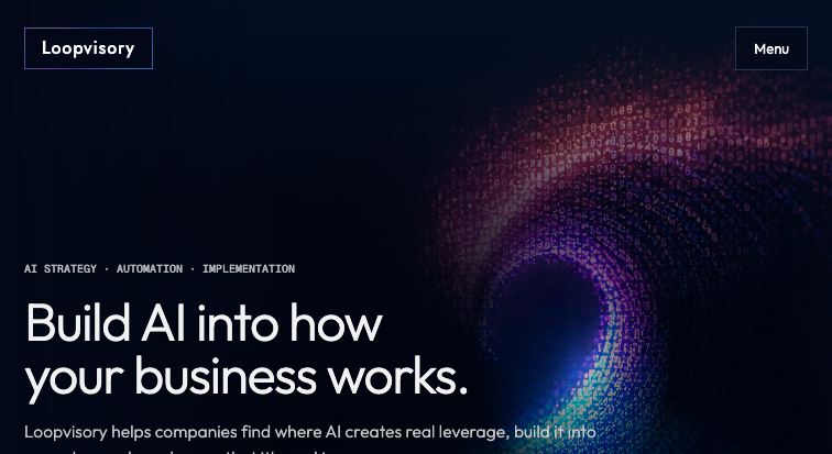 Loopvisory homepage screenshot