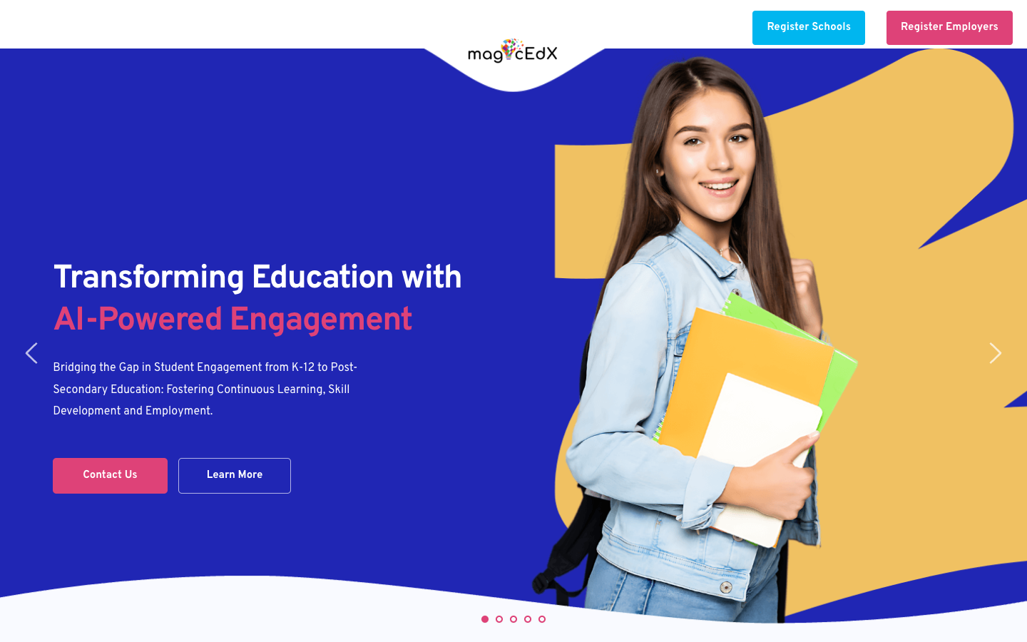 magicEdX homepage screenshot