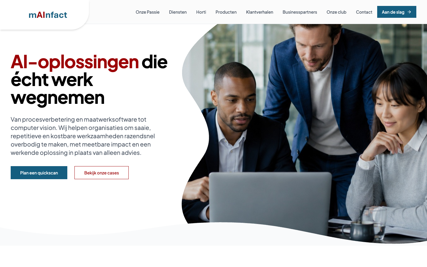 mAInfact homepage screenshot