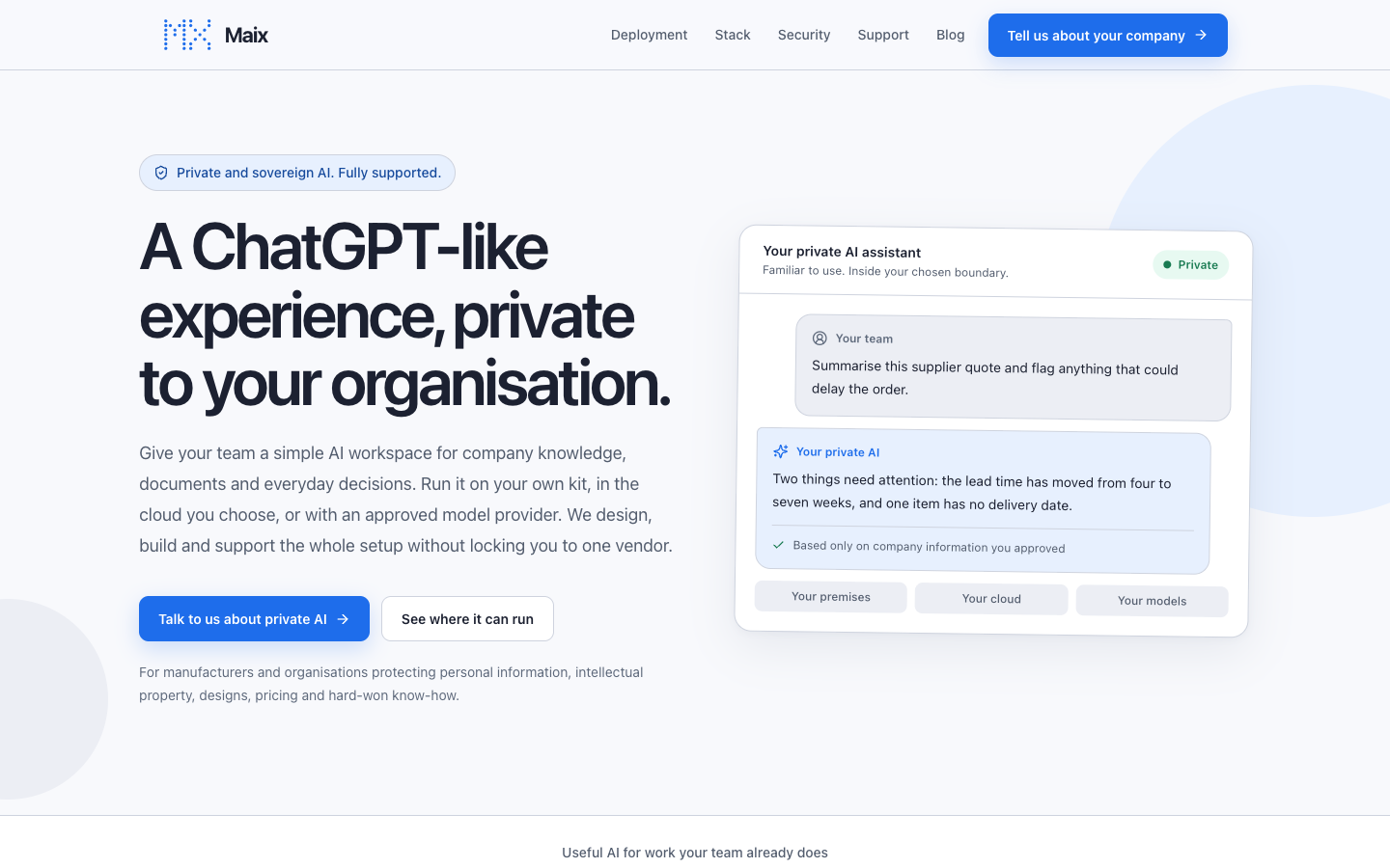 Maix landing_page