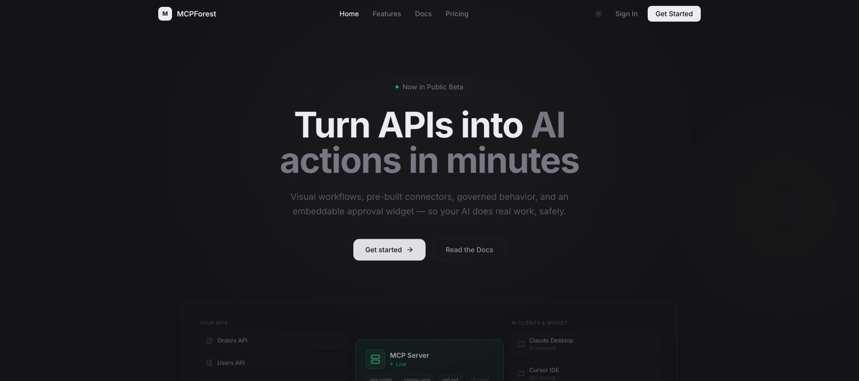 MCPForest landing_page