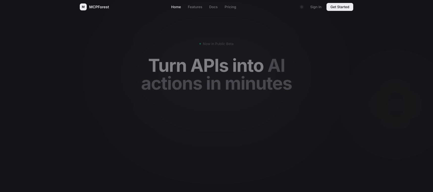 MCPForest landing_page