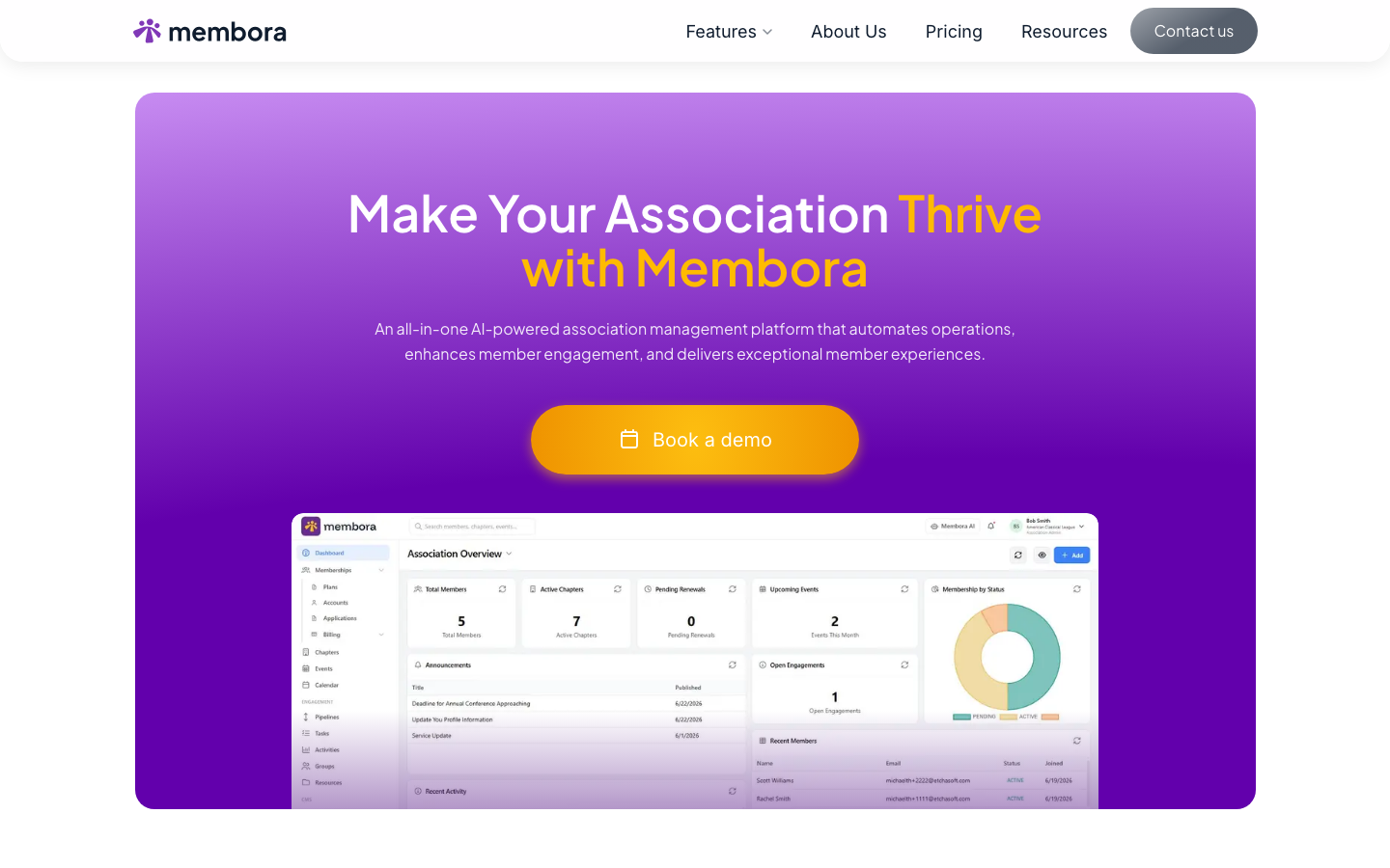 Membora homepage screenshot