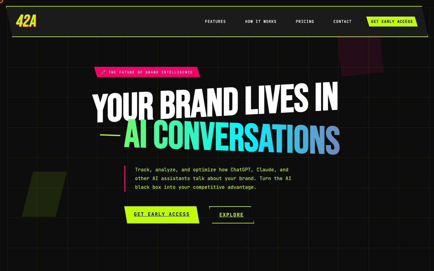 42A homepage screenshot