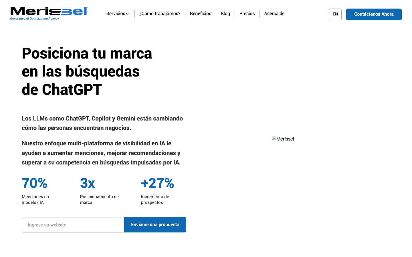 Merissel homepage screenshot