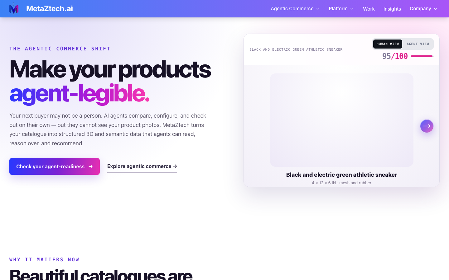 MetaZtech homepage screenshot