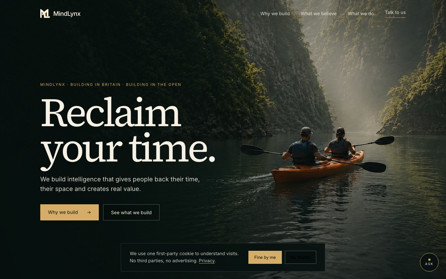 MindLynx homepage screenshot