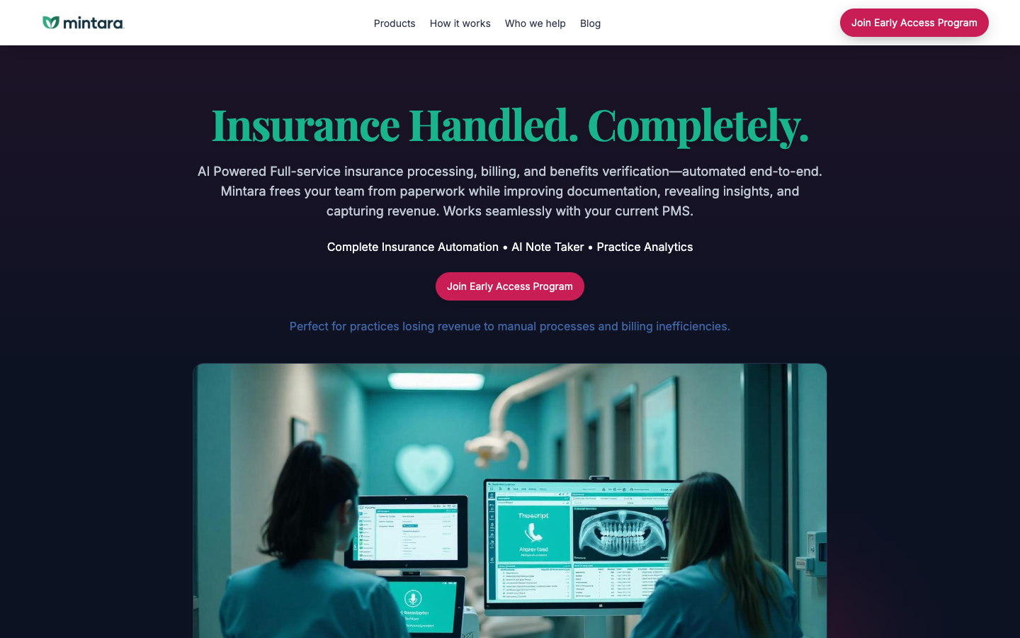 Mintara landing_page