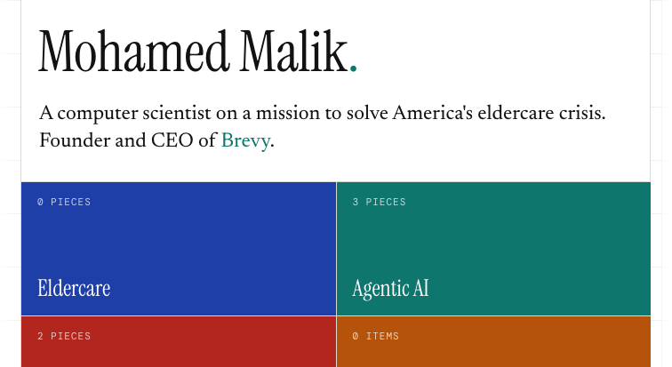 Mohamed Malik homepage screenshot