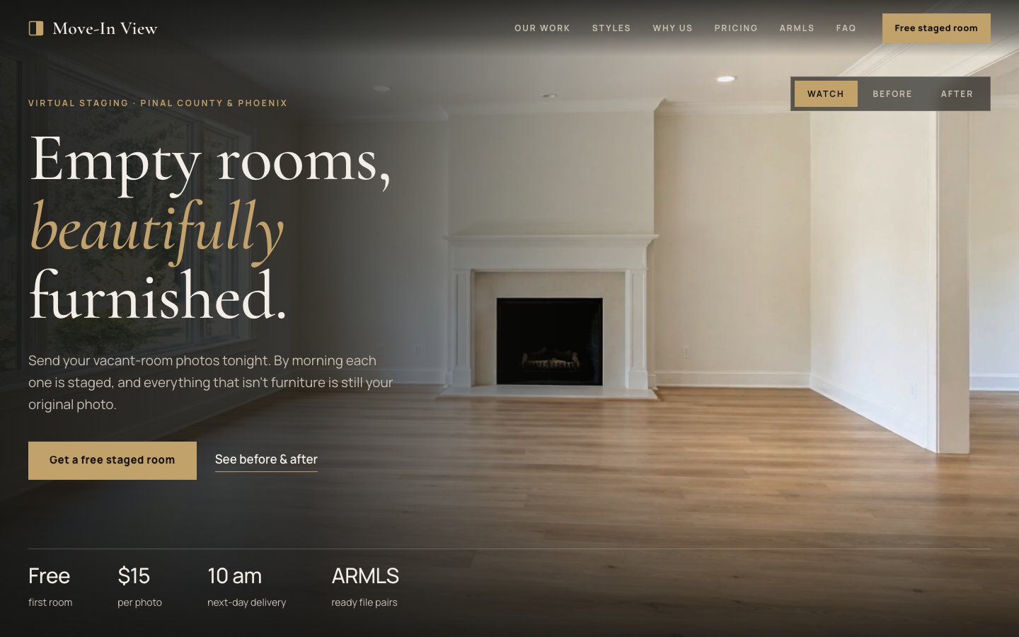 Move-In View homepage screenshot