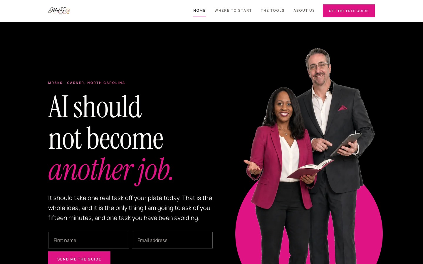 MrsKs homepage screenshot