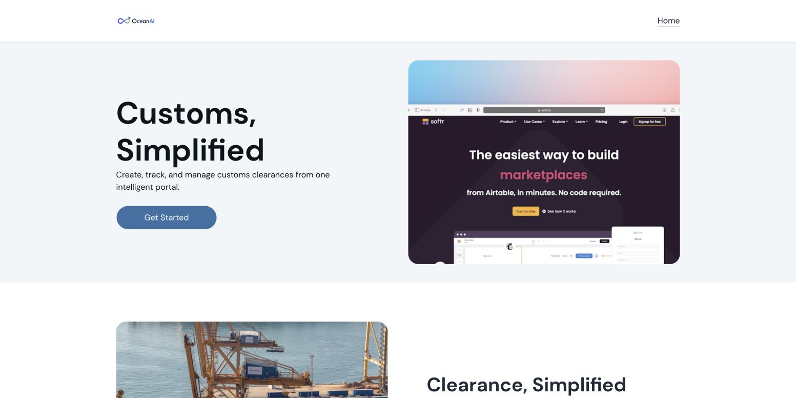OceanAi 首页截图
