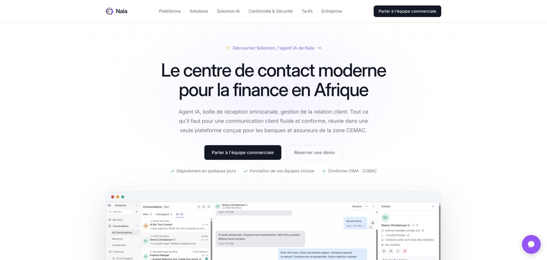Nala / Solomon landing_page