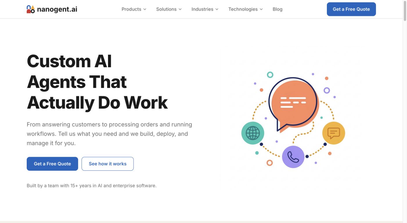 nanogent.ai 首页截图