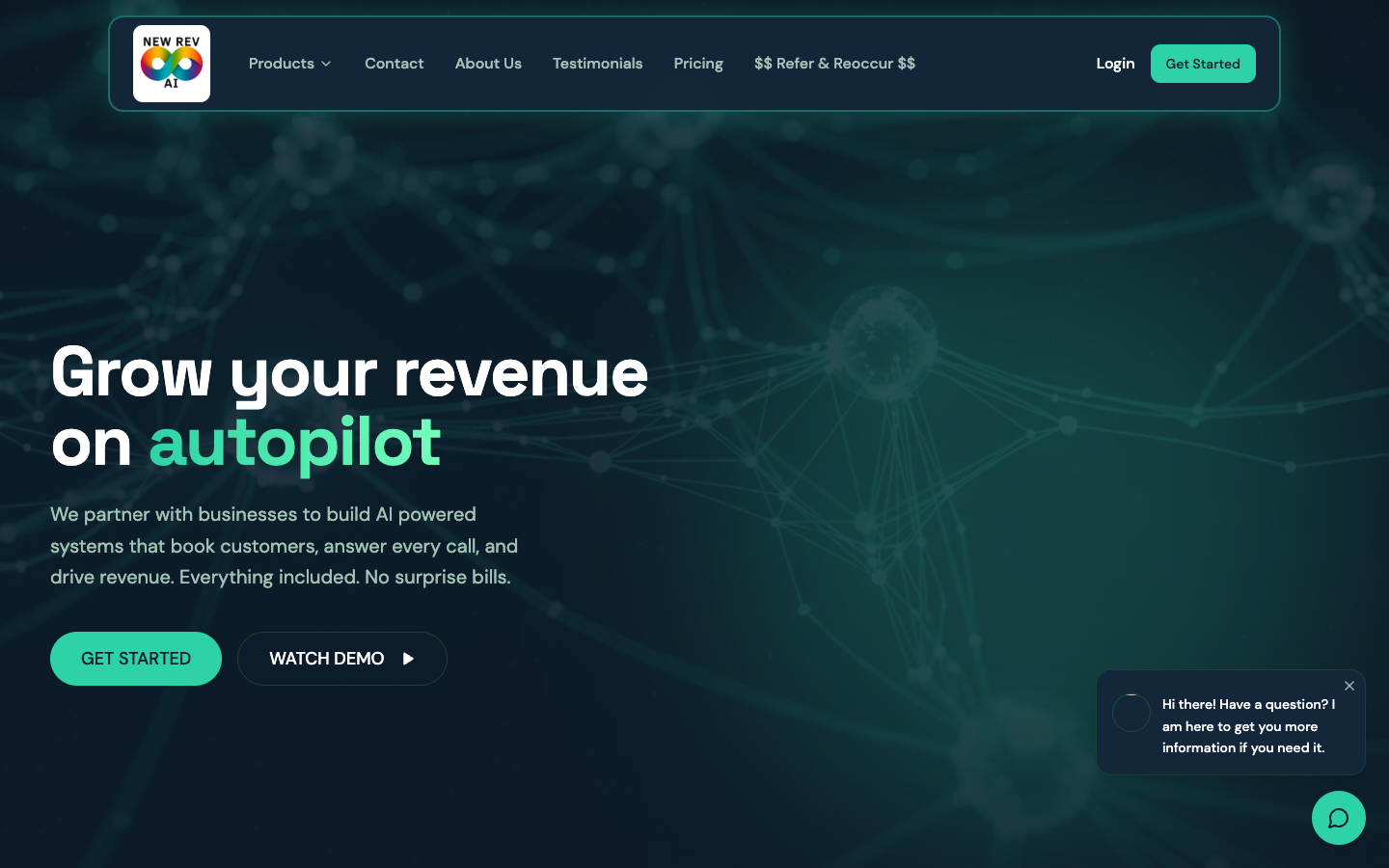 New Rev AI landing_page