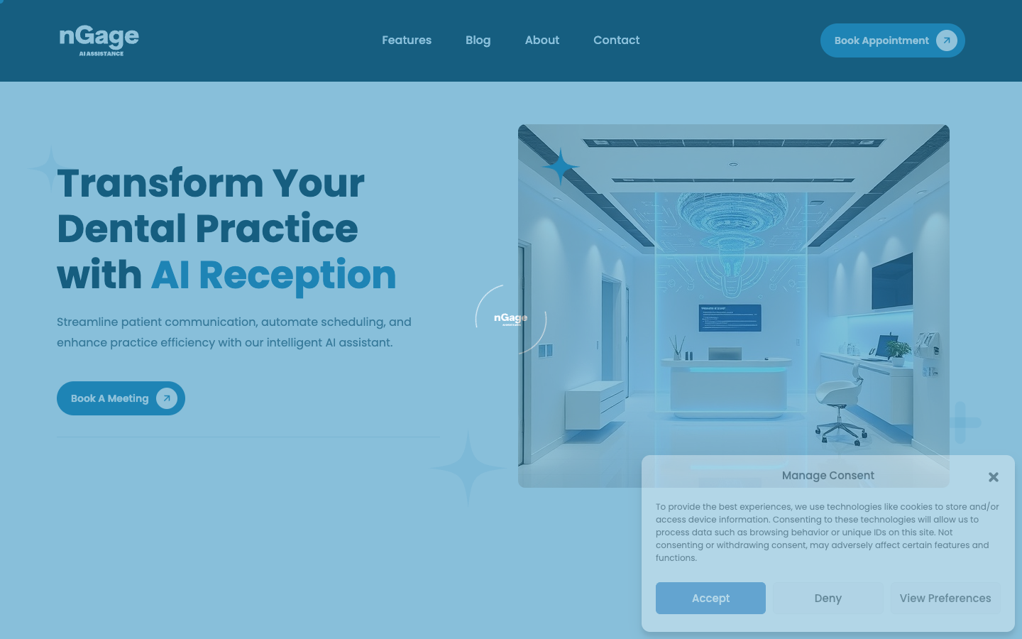 Ngage homepage screenshot