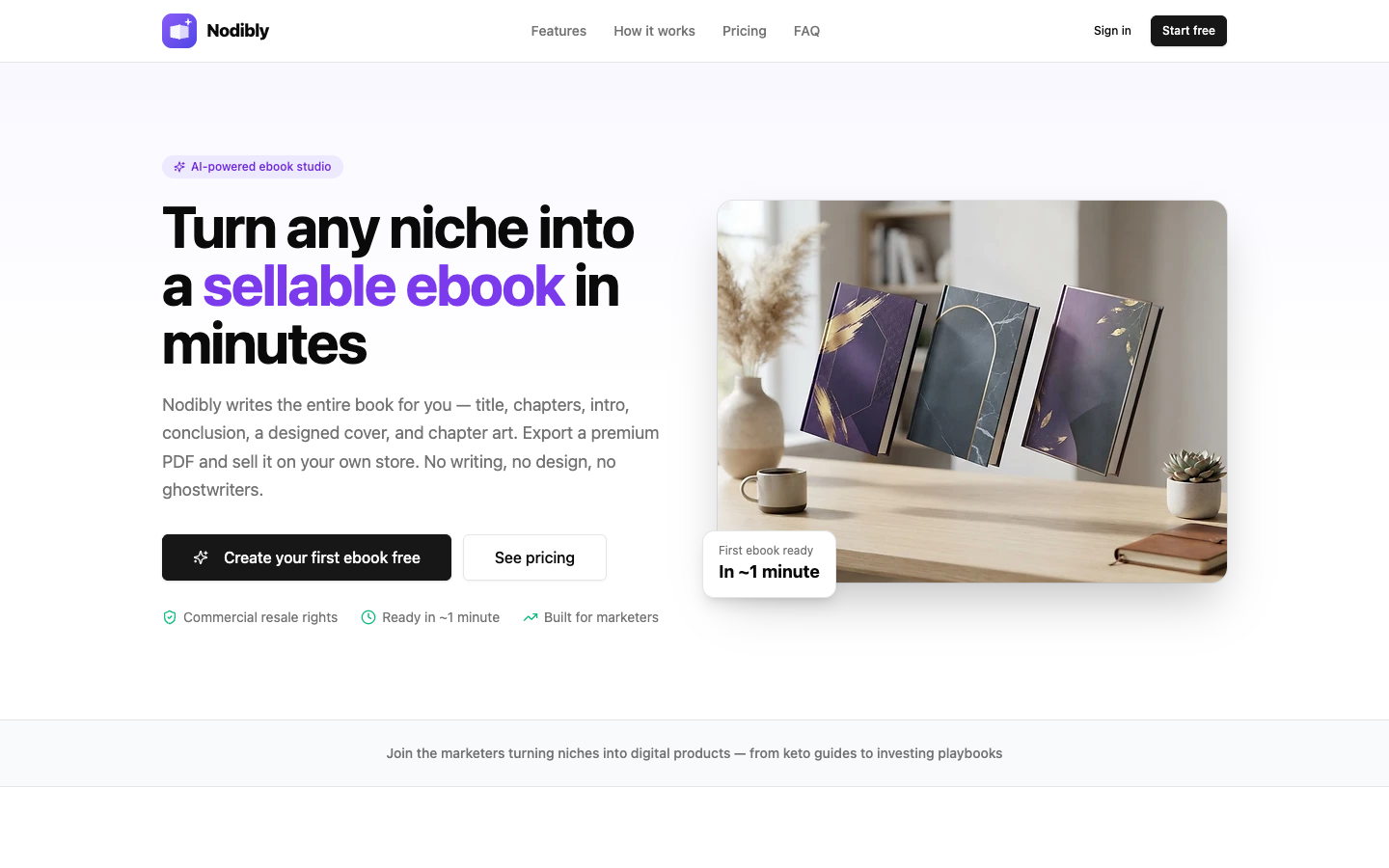 Nodibly homepage screenshot