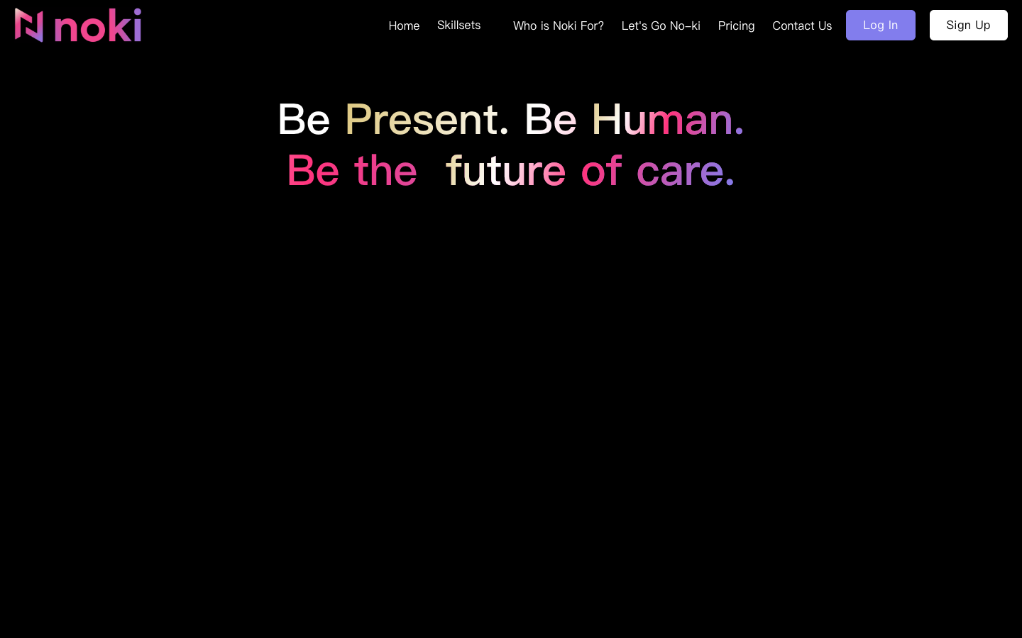 Noki homepage screenshot