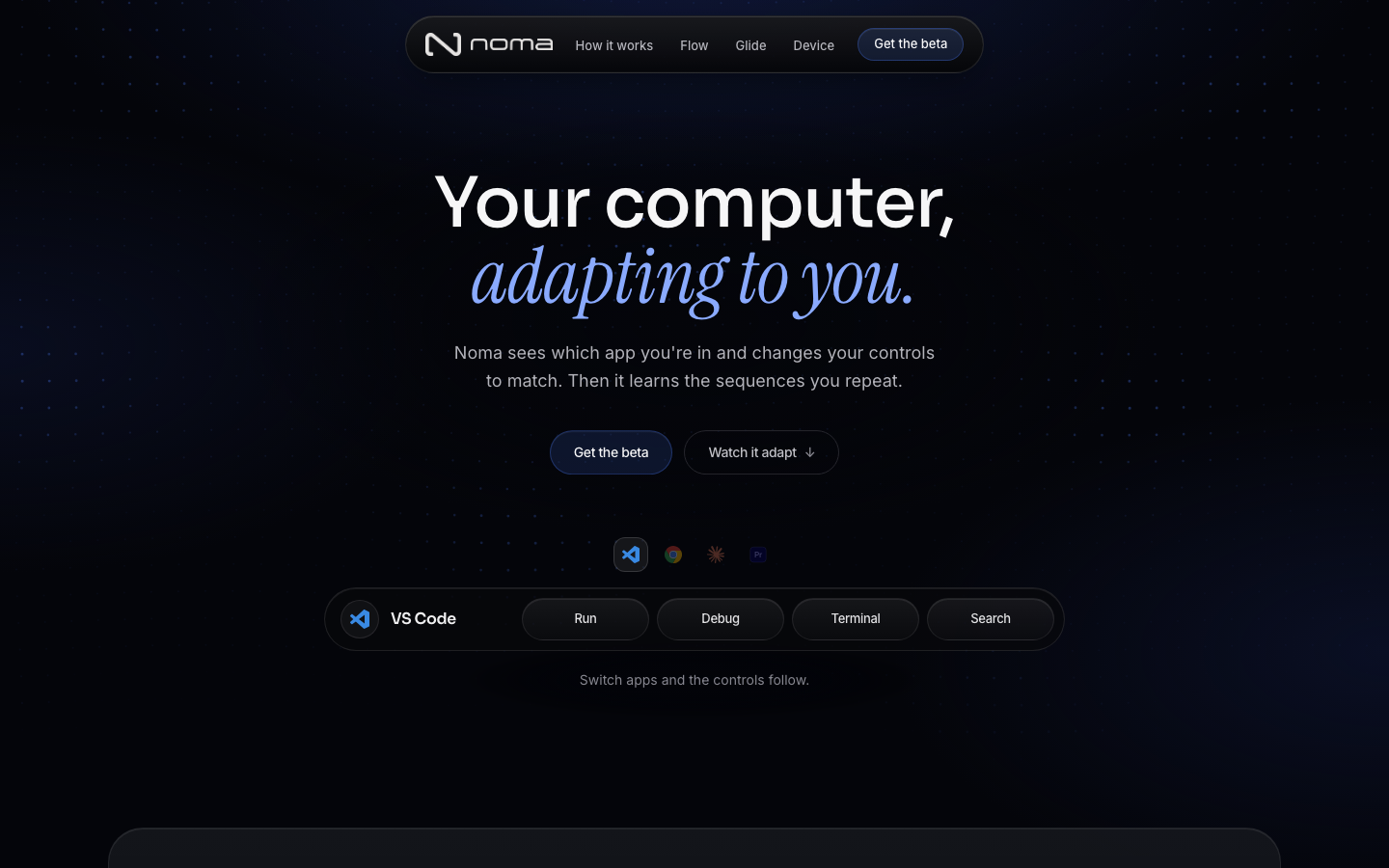 Noma homepage screenshot