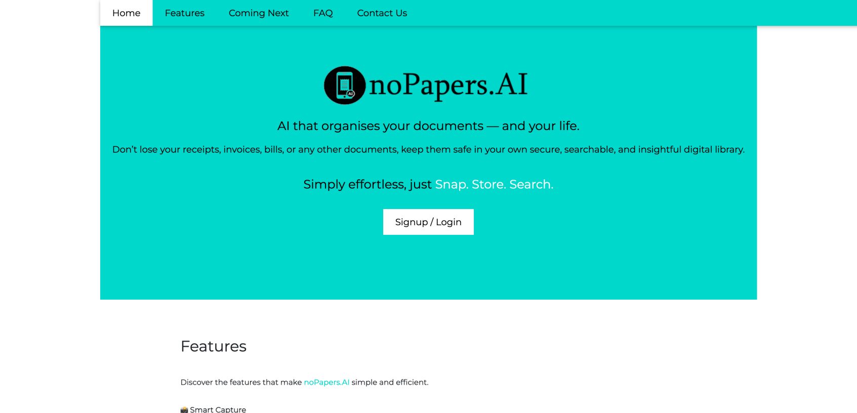 noPapers.AI 首页截图