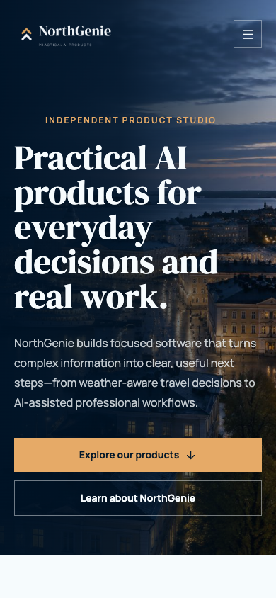 NorthGenie homepage screenshot