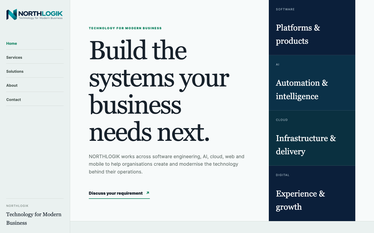 NORTHLOGIK homepage screenshot