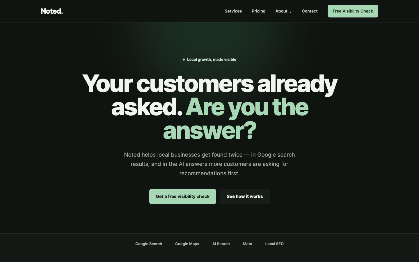 Noted landing_page