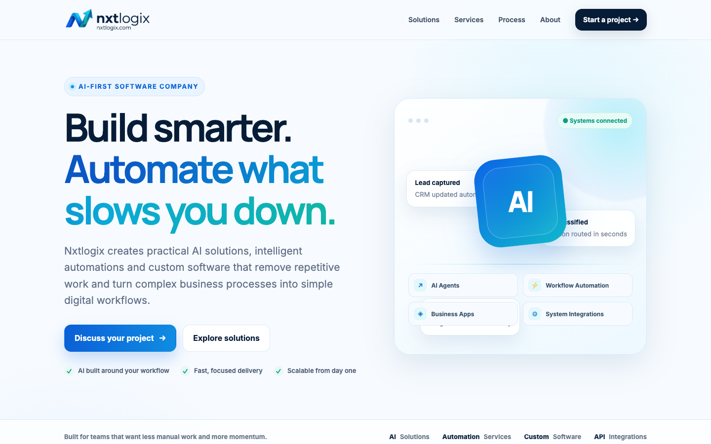 Nxtlogix 首页截图