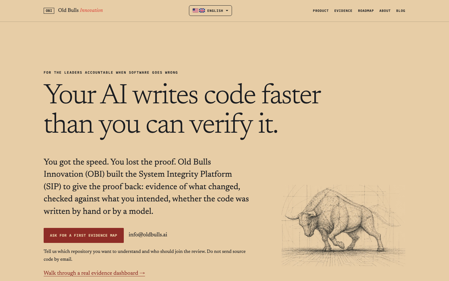 Old Bulls Innovation homepage screenshot