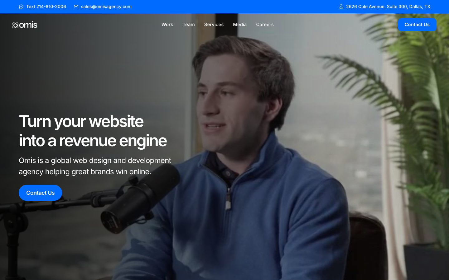 Omis homepage screenshot