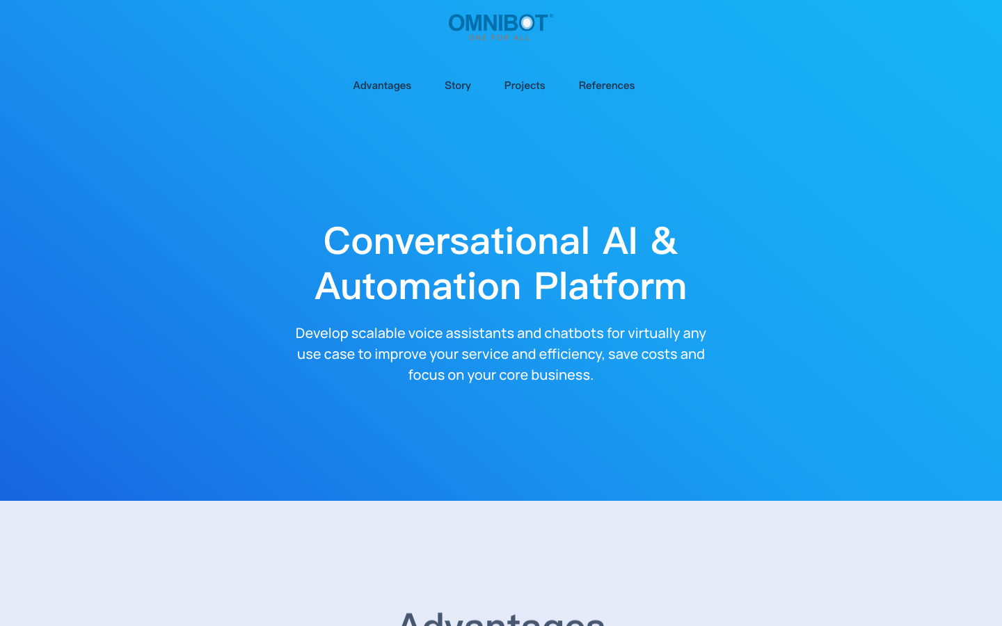 OMNIBOT homepage screenshot