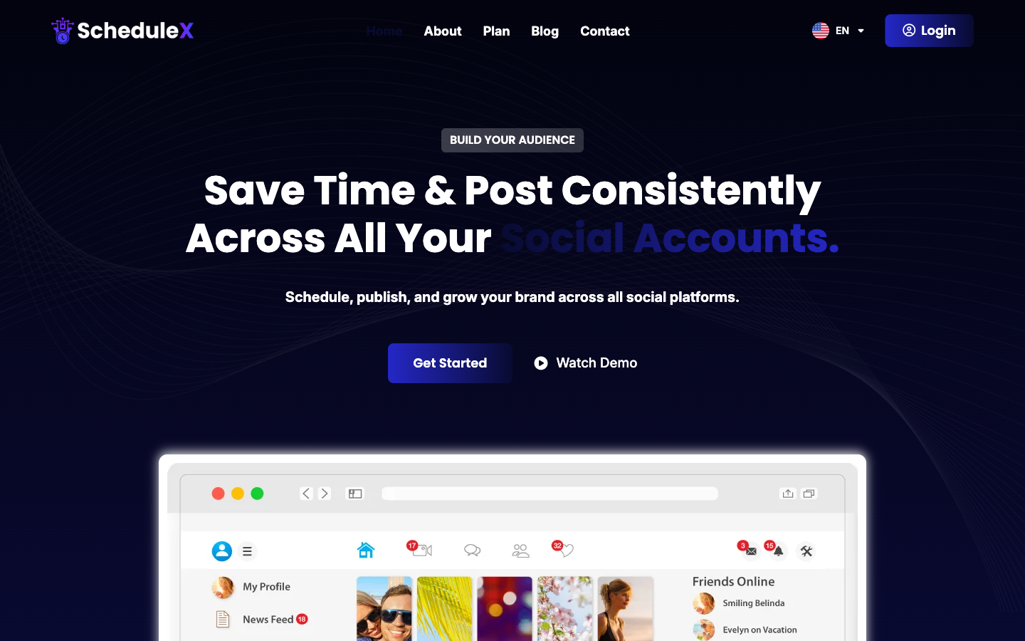 OmnipostX homepage screenshot