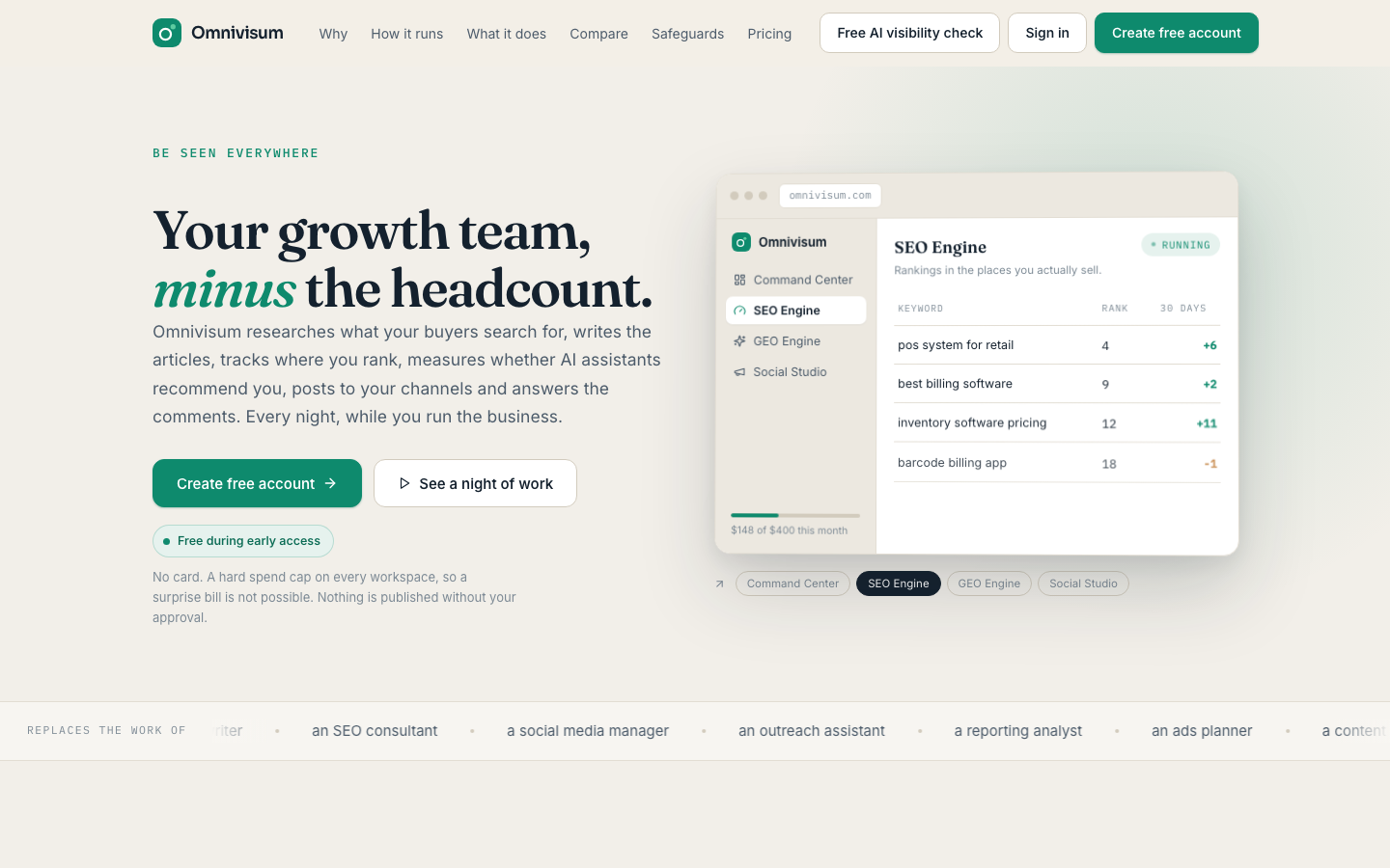 Omnivisum homepage screenshot