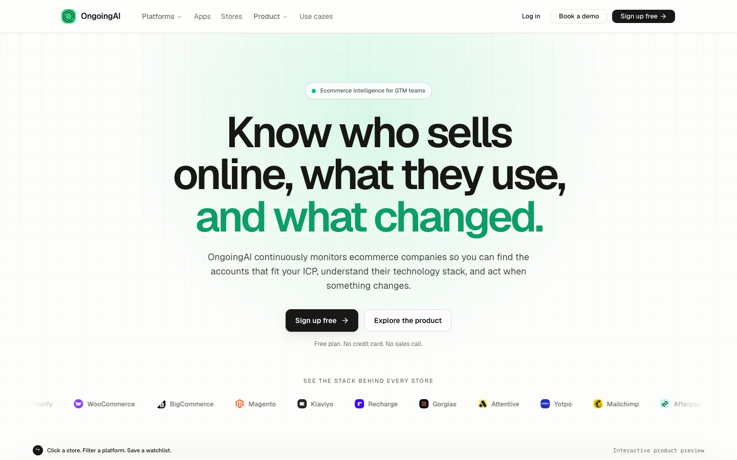 OngoingAI 首页截图