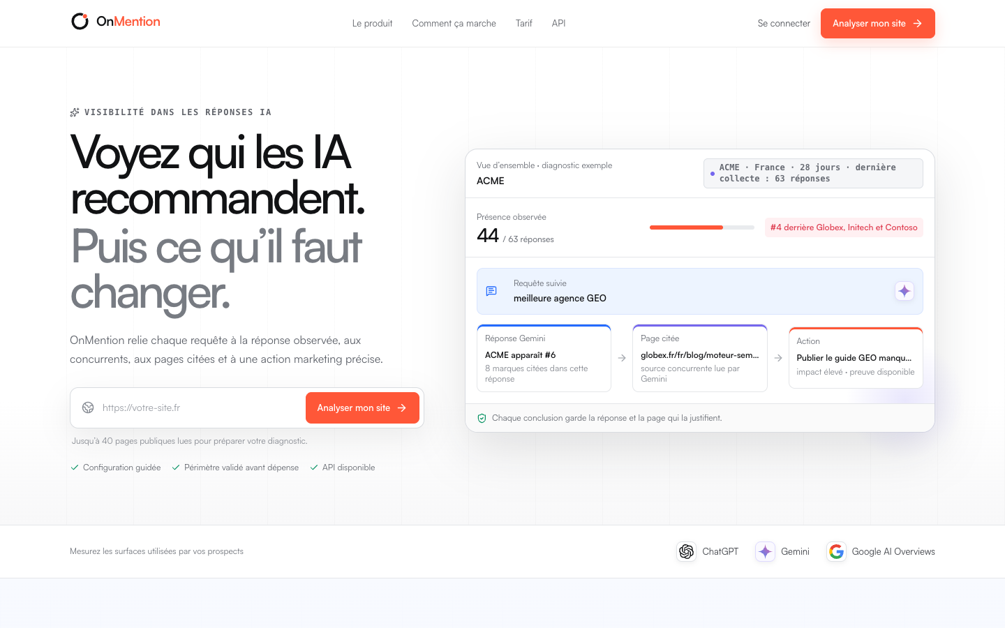 OnMention homepage screenshot