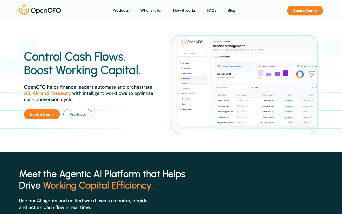 OpenCFO 首页截图