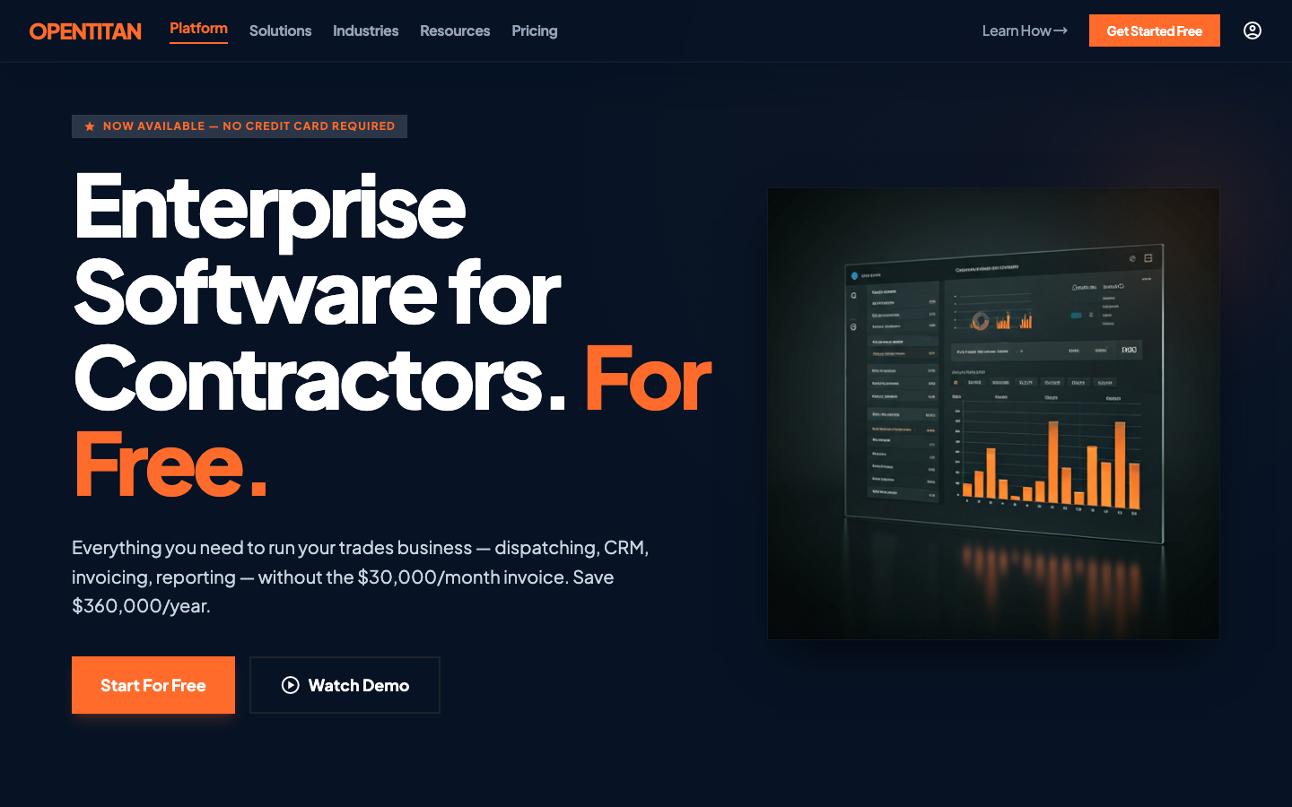 OpenTitan homepage screenshot