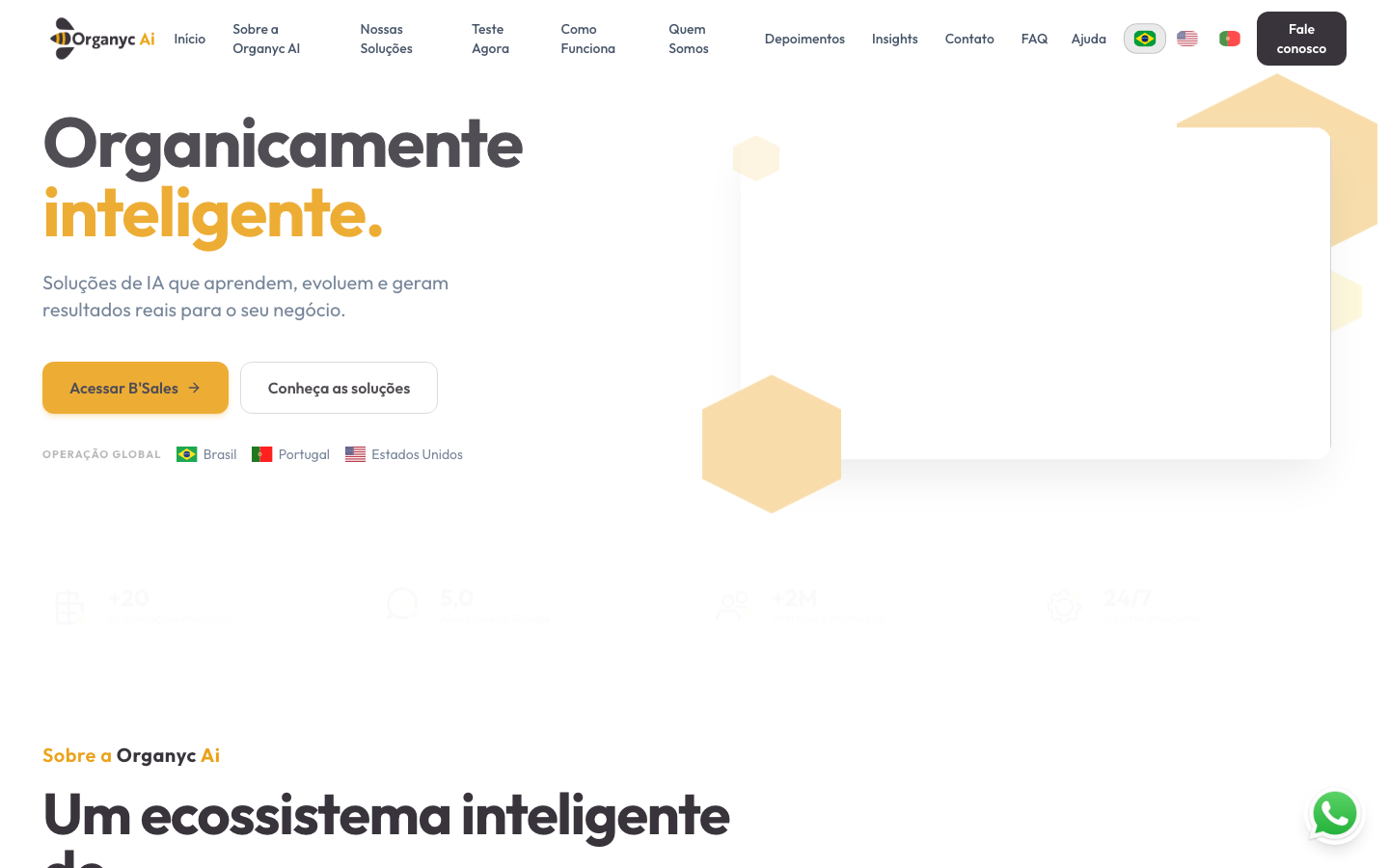 Organyc AI homepage screenshot