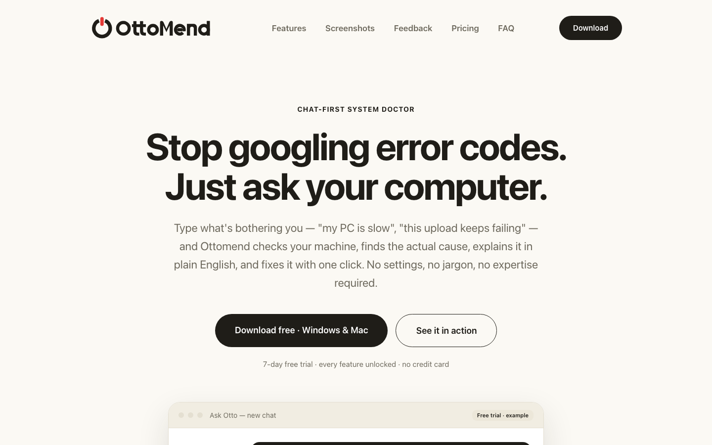 Ottomend landing_page