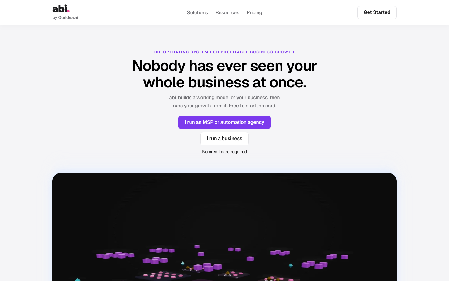 abi. homepage screenshot